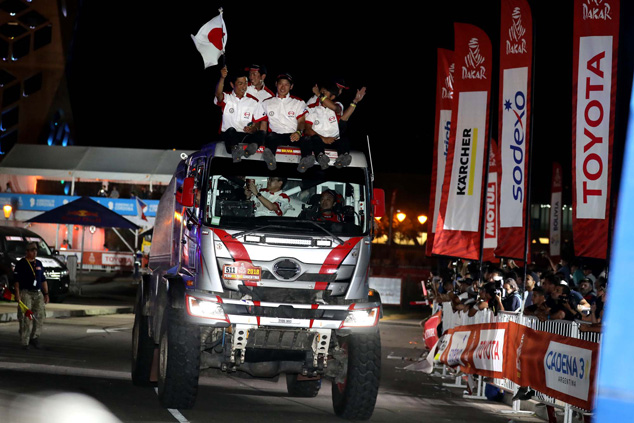 2018 Dakar Rally finish ceremony
