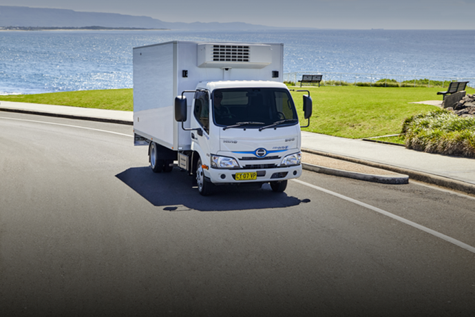 Save time, money, and the environment with the Hino Hybrid Electric.